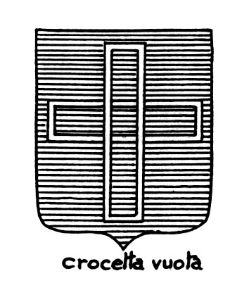 Imagen del término heráldico: Crocetta vuota